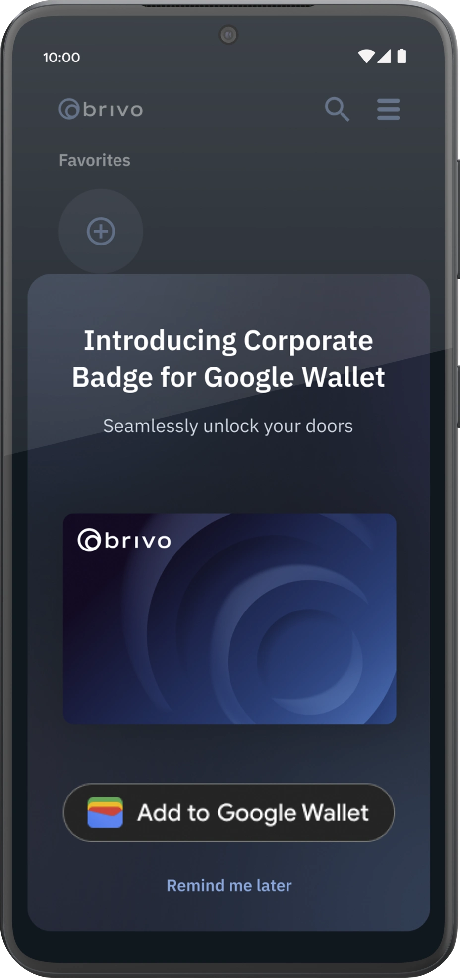 Brivo in Google Wallet